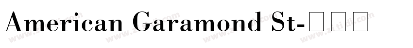 American Garamond St字体转换